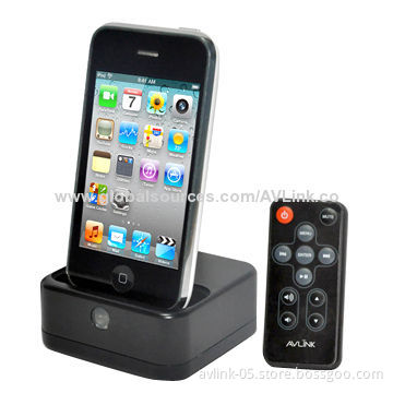 Dock for iPod with Wireless Transmitter and 10m Effective Range, Used for TV/DVD/VCR/PVR/MP3/PC